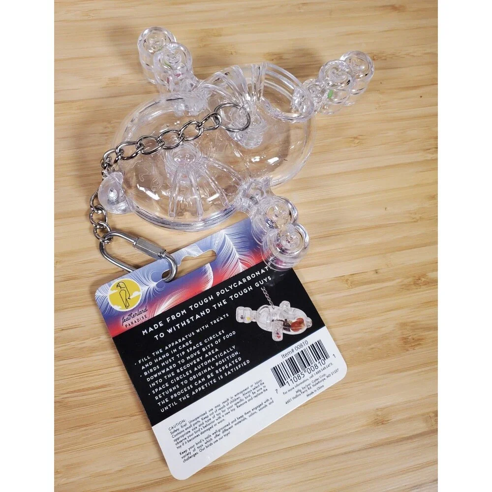 CaitecSpace Circle Foraging Bird Toy Interactive Treat Holder